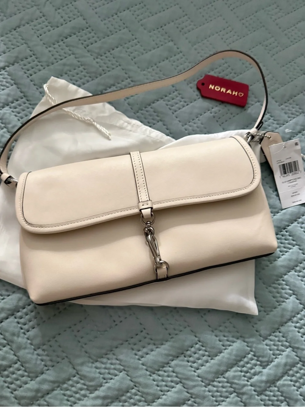 Coach Chalk Hampton Leather Shoulder Bag